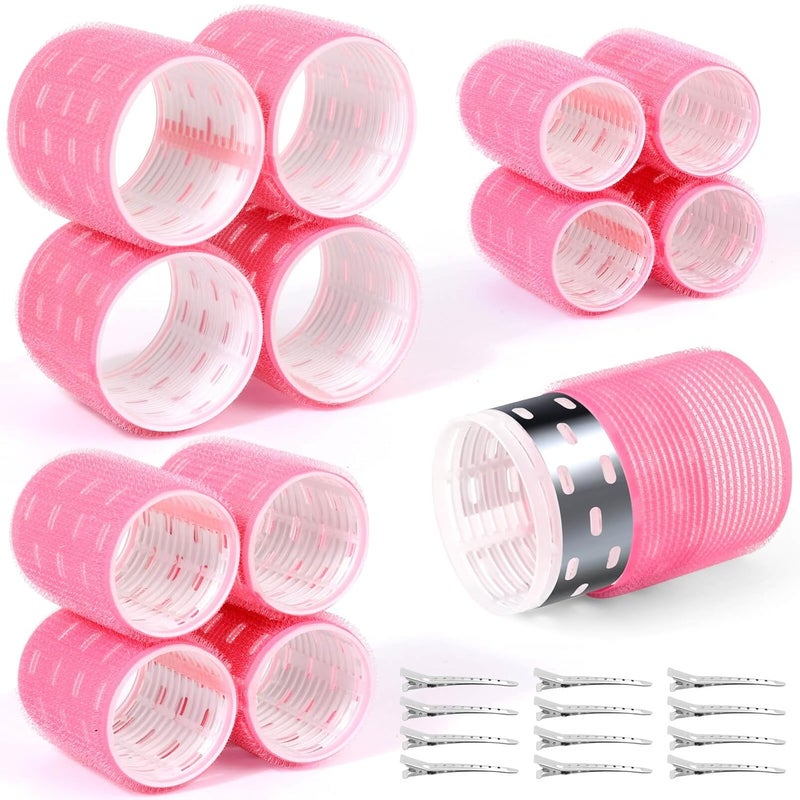 Tetutor Thermal Jumbo Rollers Hair Curlers Set with Clips - 24 Large Self-Grip Rollers for Volume and Curls on Long, Medium, Short Hair (63mm, 48mm, 36mm) - Image 1